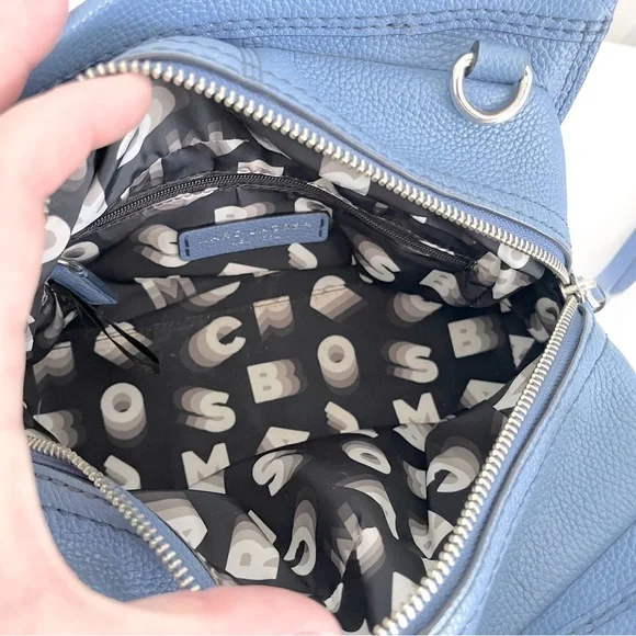 Marc Jacobs Cornflower Blue Leather ‘Mini Cruiser’ Crossbody Satchel SAMPLE - Picture 12 of 14